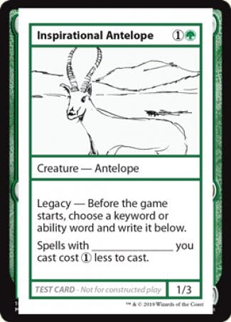 Inspirational Antelope (2021 Edition) [Mystery Booster Playtest Cards] MTG Single Magic: The Gathering  | Multizone: Comics And Games