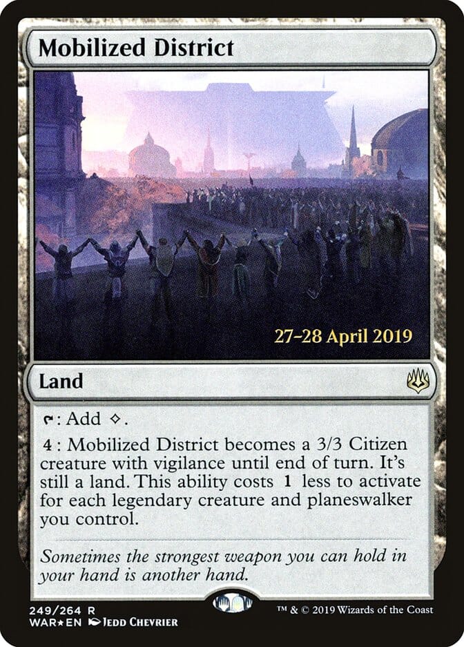 Mobilized District [War of the Spark Prerelease Promos] MTG Single Magic: The Gathering  | Multizone: Comics And Games
