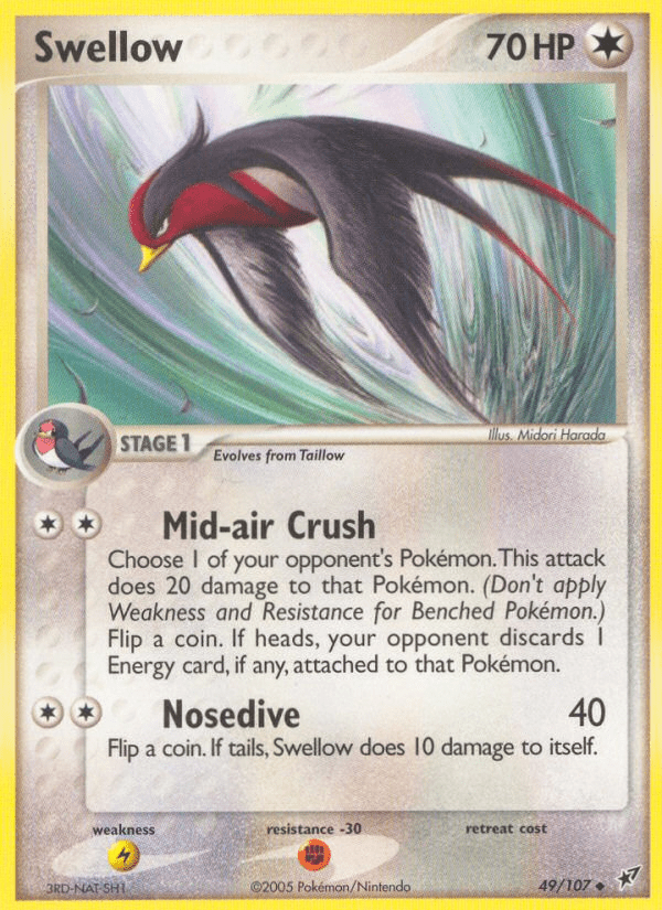 Swellow (49/107) [EX: Deoxys] Pokemon Single Pokémon  | Multizone: Comics And Games