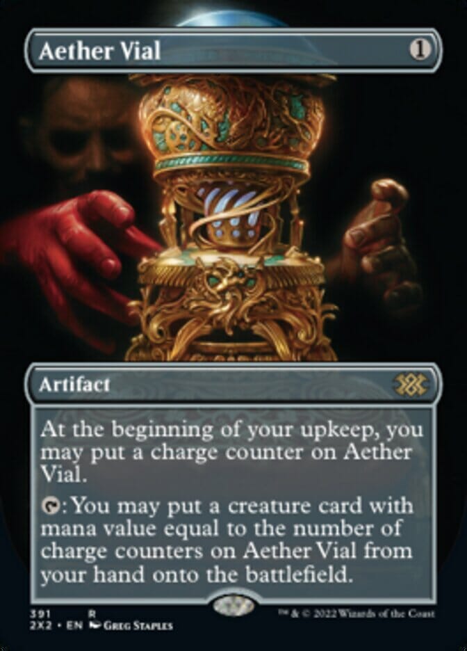 Aether Vial (Borderless Alternate Art) [Double Masters 2022] MTG Single Magic: The Gathering  | Multizone: Comics And Games