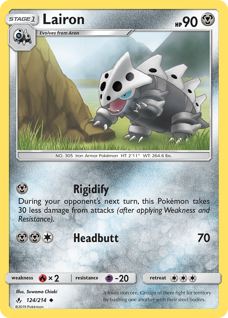 Lairon (124/214) [Sun & Moon: Unbroken Bonds] Pokemon Single Pokémon  | Multizone: Comics And Games