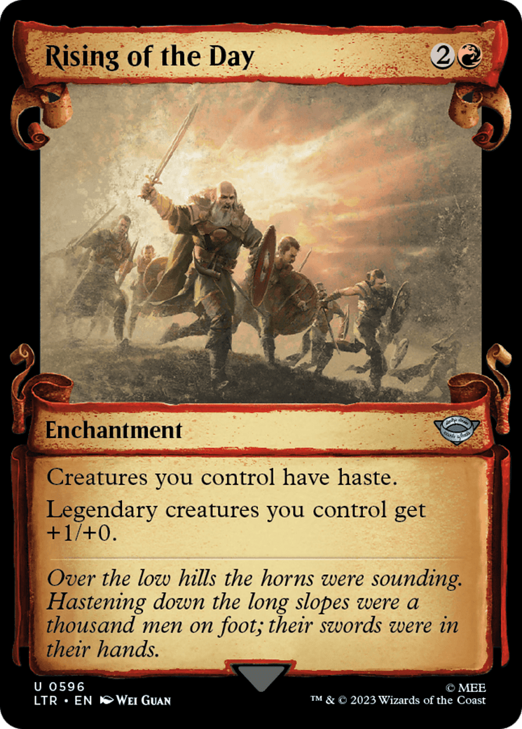 Rising of the Day [The Lord of the Rings: Tales of Middle-Earth Showcase Scrolls] MTG Single Magic: The Gathering  | Multizone: Comics And Games