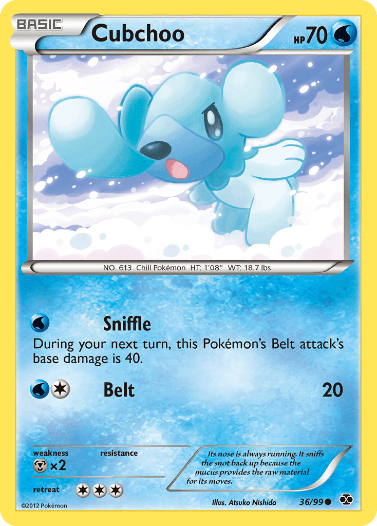 Cubchoo (36/99) [Black & White: Next Destinies] Pokemon Single Pokémon  | Multizone: Comics And Games
