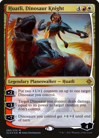 Huatli, Dinosaur Knight [Ixalan] MTG Single Magic: The Gathering  | Multizone: Comics And Games