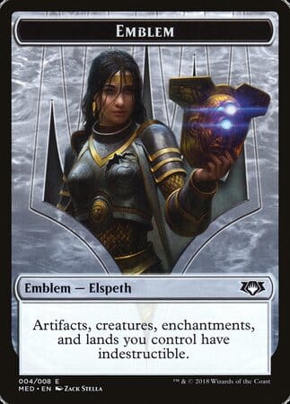 Emblem - Elspeth, Knight-Errant [Mythic Edition Tokens] MTG Single Magic: The Gathering  | Multizone: Comics And Games