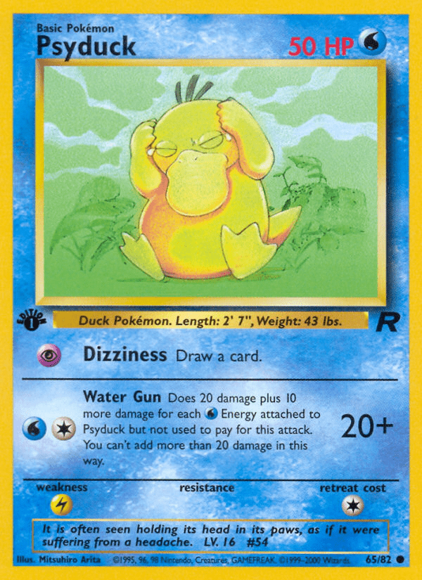 Psyduck (65/82) [Team Rocket 1st Edition] Pokemon Single Pokémon  | Multizone: Comics And Games