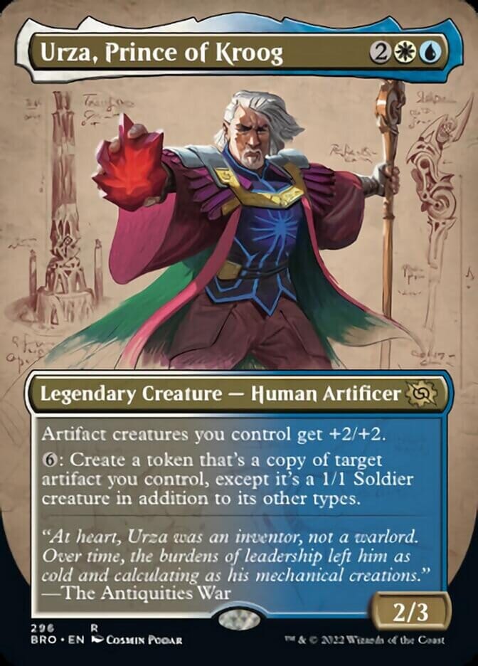 Urza, Prince of Kroog (Borderless Alternate Art) [The Brothers' War] MTG Single Magic: The Gathering  | Multizone: Comics And Games