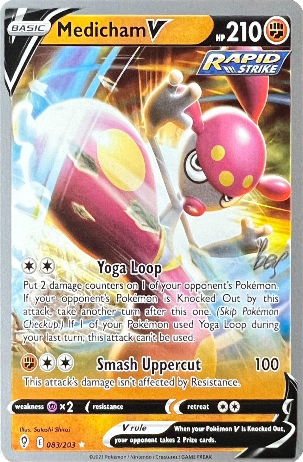 Medicham V (083/203) (Cheryl Again - Sebastian Lashmet) [World Championships 2022] Pokemon Single Pokémon  | Multizone: Comics And Games