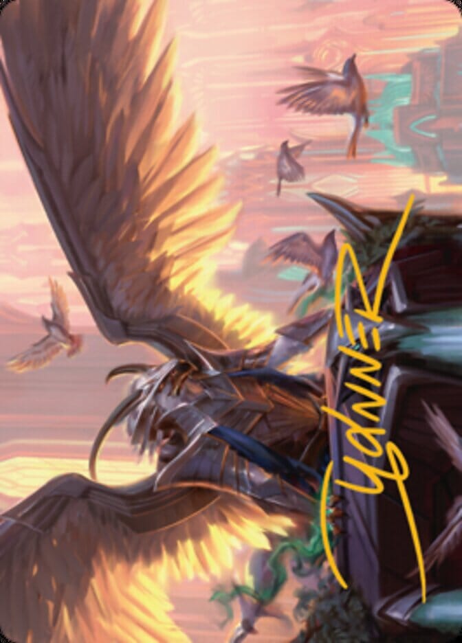 Falco Spara, Pactweaver 1 Art Card (Gold-Stamped Signature) [Streets of New Capenna Art Series] MTG Single Magic: The Gathering  | Multizone: Comics And Games