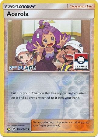 Acerola (112a/147) (League Promo 2nd Place) [Sun & Moon: Burning Shadows] Pokemon Single Pokémon  | Multizone: Comics And Games
