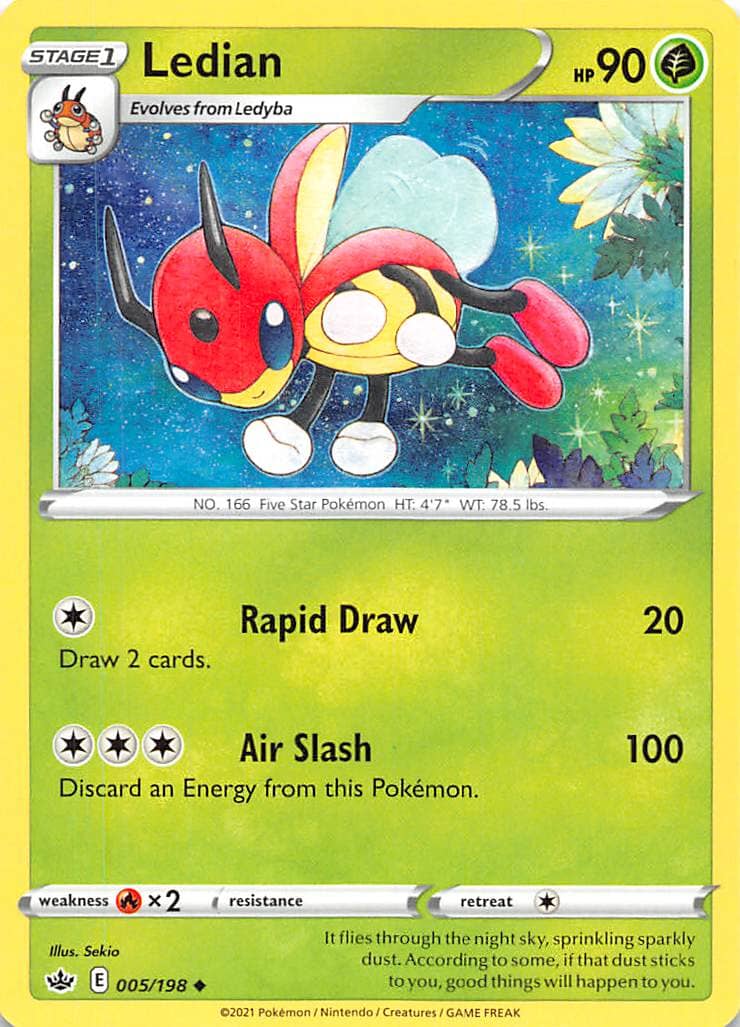 Ledian (005/198) [Sword & Shield: Chilling Reign] Pokemon Single Pokémon  | Multizone: Comics And Games