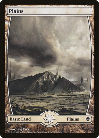 Plains (231) - Full Art [Zendikar] MTG Single Magic: The Gathering  | Multizone: Comics And Games