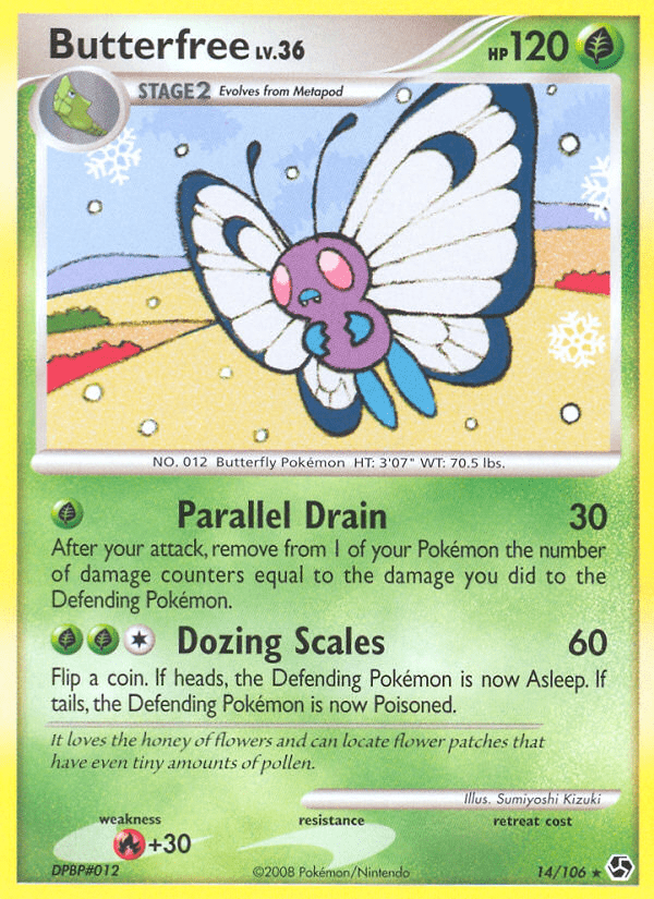 Butterfree (14/106) [Diamond & Pearl: Great Encounters] Pokemon Single Pokémon  | Multizone: Comics And Games