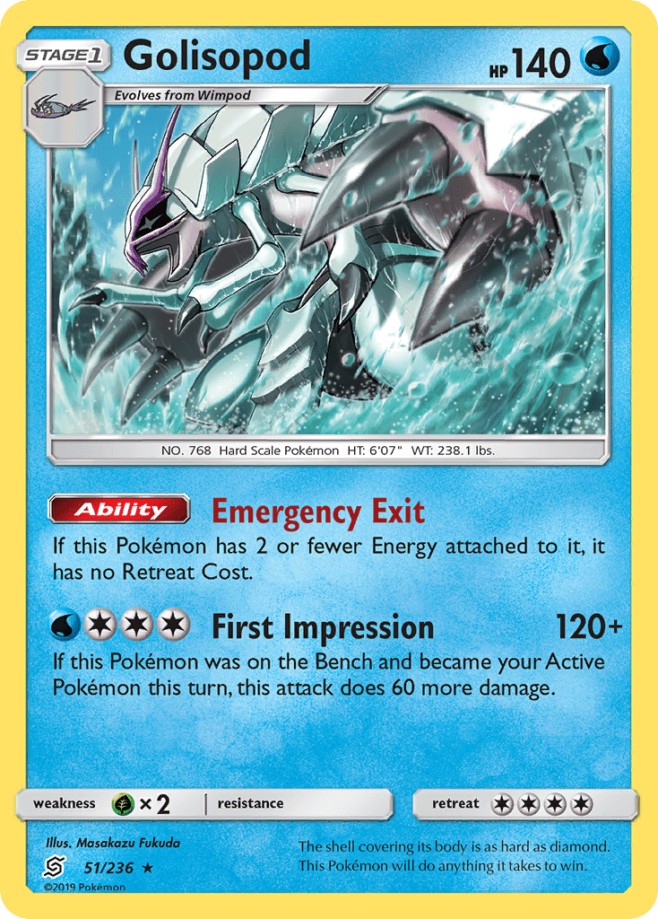 Golisopod (51/236) [Sun & Moon: Unified Minds] Pokemon Single Pokémon  | Multizone: Comics And Games