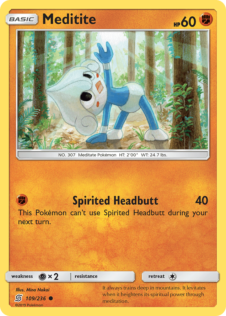 Meditite (109/236) [Sun & Moon: Unified Minds] Pokemon Single Pokémon  | Multizone: Comics And Games