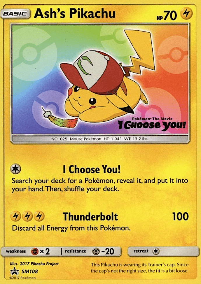 Ash's Pikachu (SM108) [Sun & Moon: Black Star Promos] Pokemon Single Pokémon  | Multizone: Comics And Games