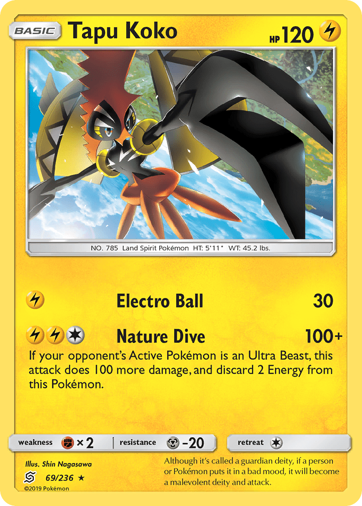 Tapu Koko (69/236) [Sun & Moon: Unified Minds] Pokemon Single Pokémon  | Multizone: Comics And Games