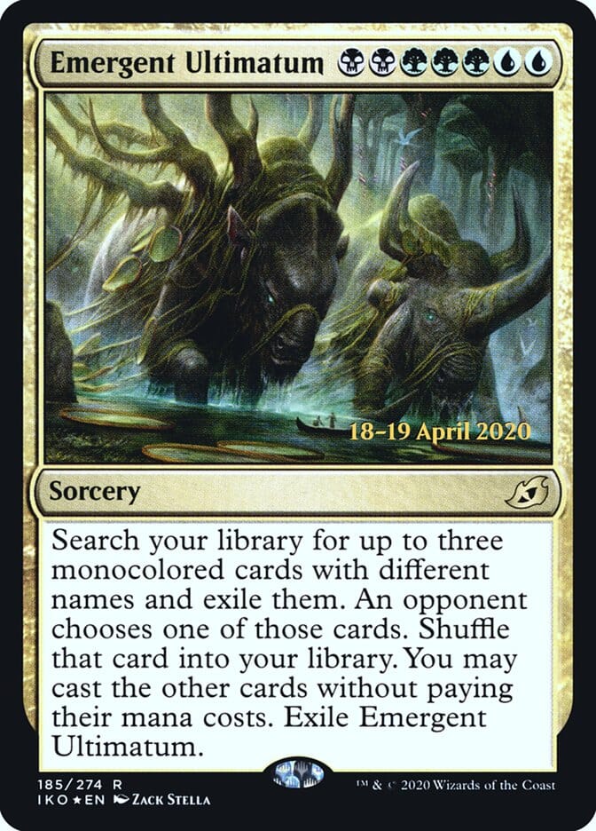 Emergent Ultimatum [Ikoria: Lair of Behemoths Prerelease Promos] MTG Single Magic: The Gathering  | Multizone: Comics And Games