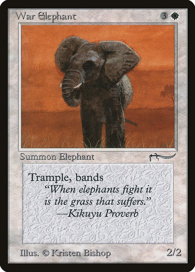 War Elephant (Dark Mana Cost) [Arabian Nights] MTG Single Magic: The Gathering  | Multizone: Comics And Games