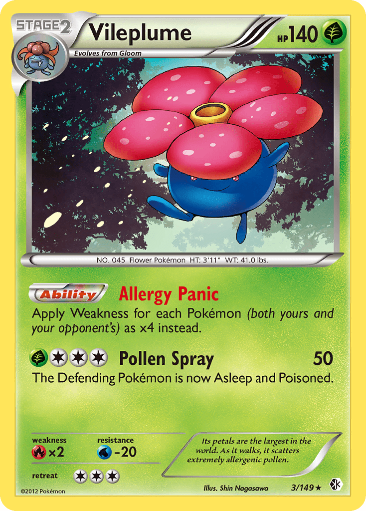 Vileplume (3/149) [Black & White: Boundaries Crossed] Pokemon Single Pokémon  | Multizone: Comics And Games