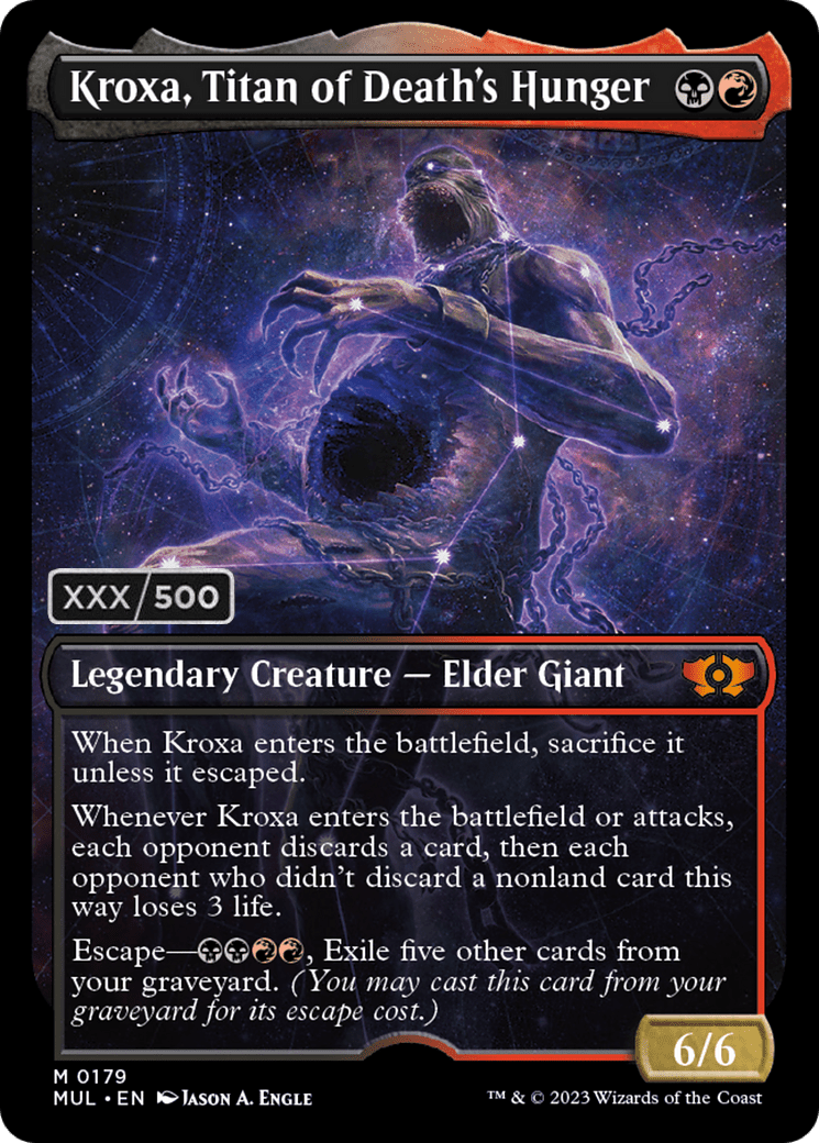 Kroxa, Titan of Death's Hunger (Serialized) [Multiverse Legends] MTG Single Magic: The Gathering  | Multizone: Comics And Games