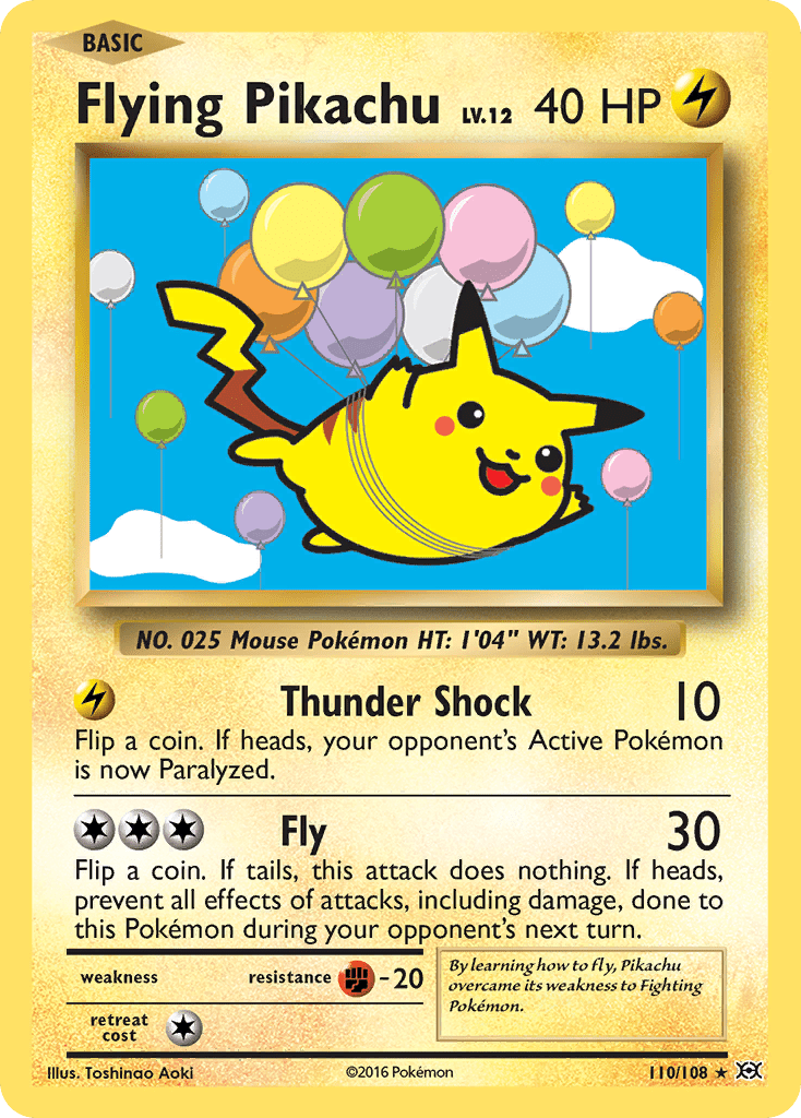 Flying Pikachu (110/108) [XY: Evolutions] Pokemon Single Pokémon  | Multizone: Comics And Games