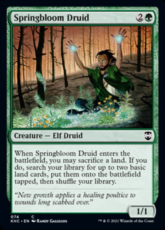 Springbloom Druid [Kaldheim Commander] MTG Single Magic: The Gathering  | Multizone: Comics And Games