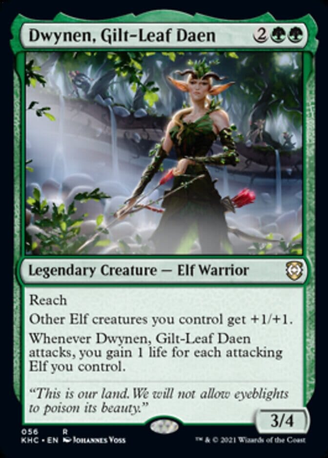Dwynen, Gilt-Leaf Daen [Kaldheim Commander] MTG Single Magic: The Gathering  | Multizone: Comics And Games