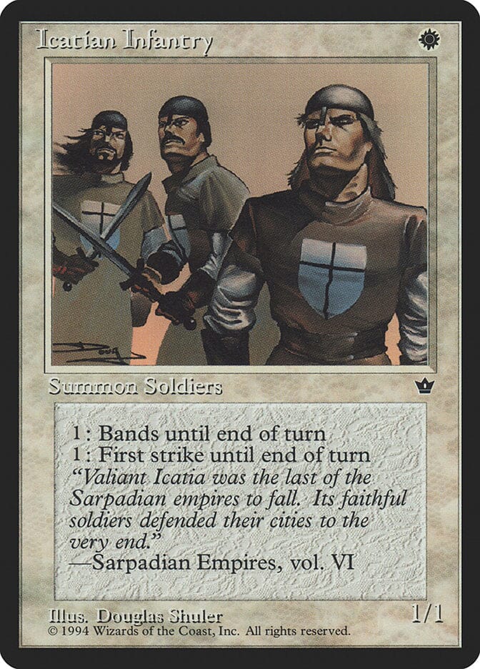 Icatian Infantry (Douglas Shuler) [Fallen Empires] MTG Single Magic: The Gathering  | Multizone: Comics And Games