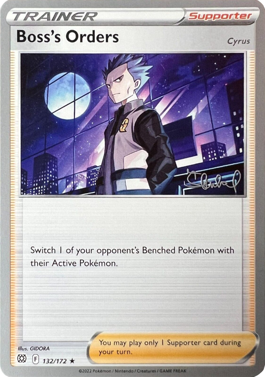 Boss's Orders (132/172) (Cyrus) (ADP - Ondrej Skubal) [World Championships 2022] Pokemon Single Pokémon  | Multizone: Comics And Games