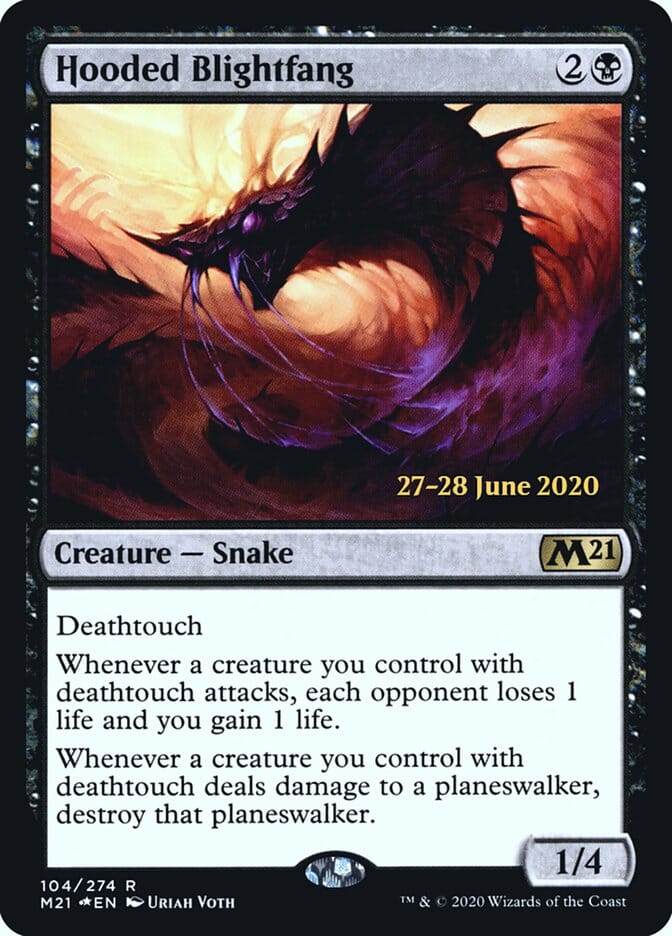 Hooded Blightfang [Core Set 2021 Prerelease Promos] MTG Single Magic: The Gathering  | Multizone: Comics And Games