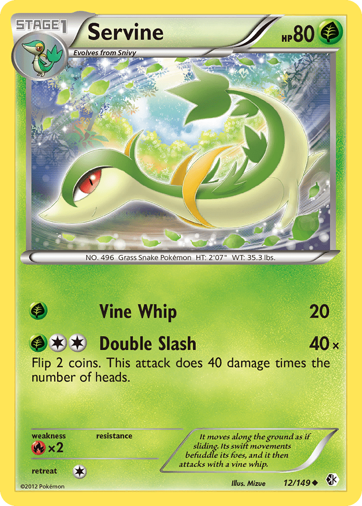 Servine (12/149) [Black & White: Boundaries Crossed] Pokemon Single Pokémon  | Multizone: Comics And Games