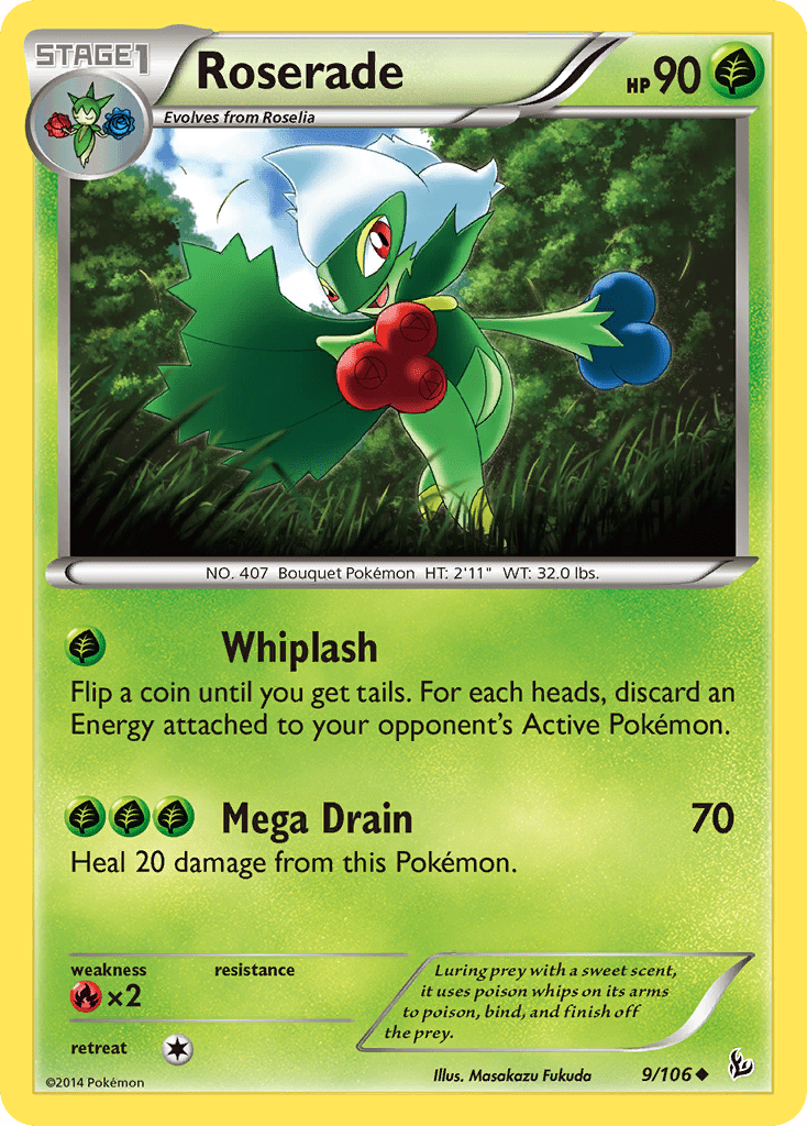 Roserade (9/106) [XY: Flashfire] Pokemon Single Pokémon  | Multizone: Comics And Games