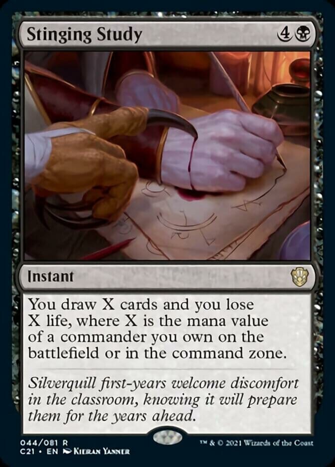 Stinging Study [Commander 2021] MTG Single Magic: The Gathering  | Multizone: Comics And Games