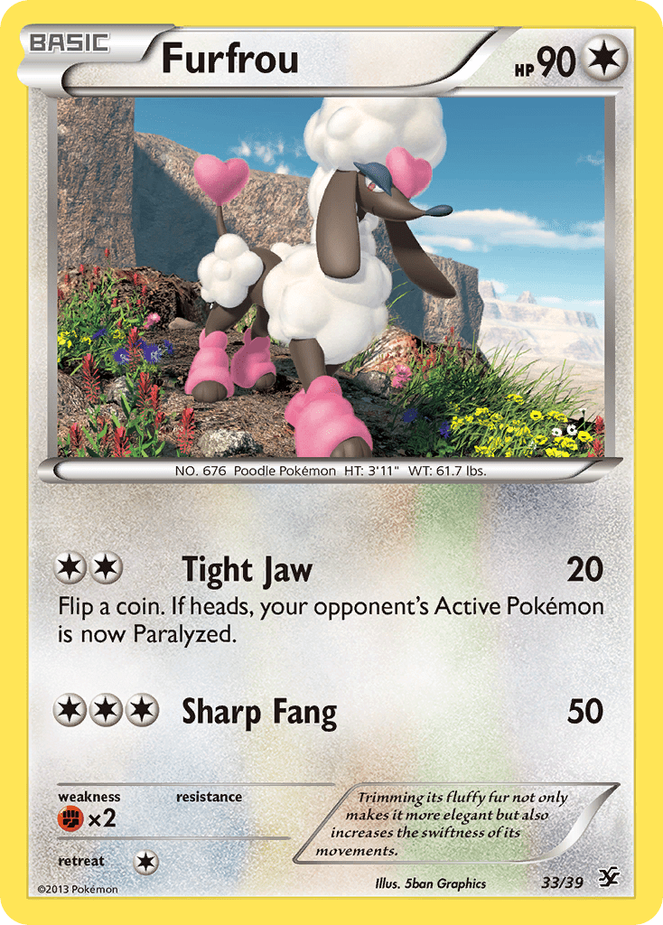 Furfrou (33/39) [XY: Kalos Starter Set] Pokemon Single Pokémon  | Multizone: Comics And Games