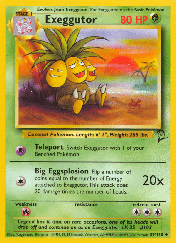 Exeggutor (39/130) [Base Set 2] Pokemon Single Pokémon  | Multizone: Comics And Games