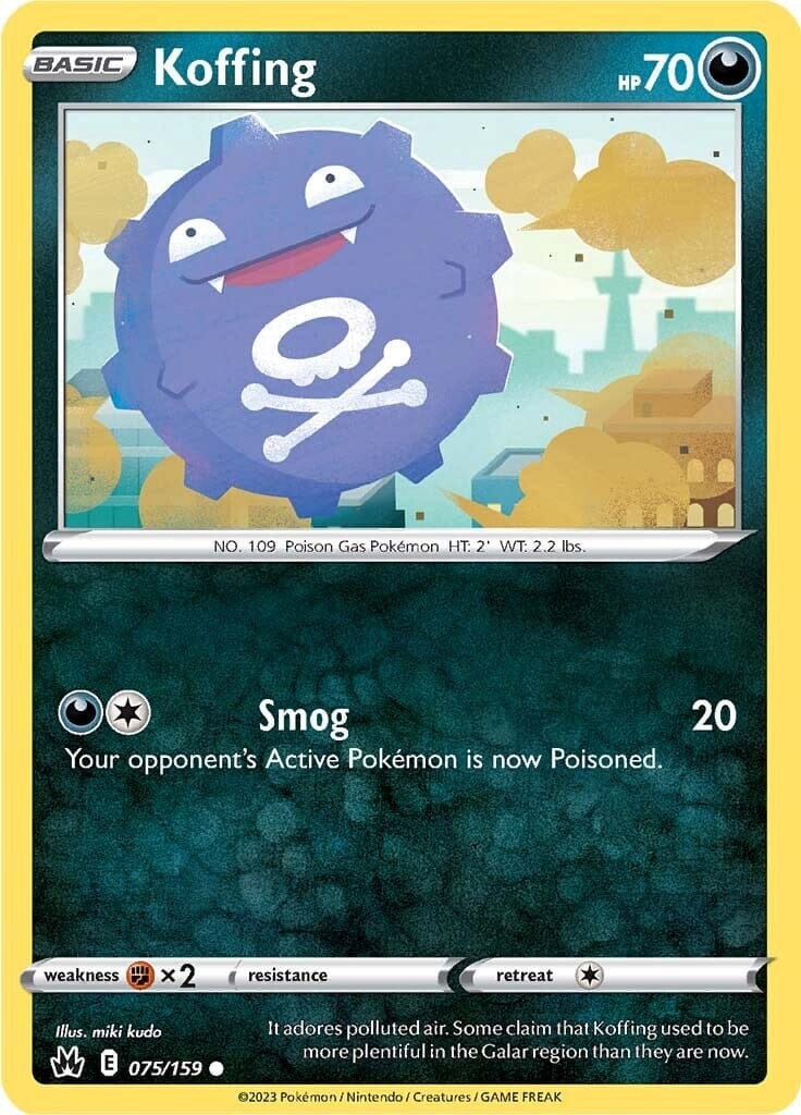 Koffing (075/159) [Sword & Shield: Crown Zenith] Pokemon Single Pokémon  | Multizone: Comics And Games