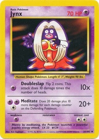 Jynx (31/102) [Base Set Unlimited] Pokemon Single Pokémon  | Multizone: Comics And Games