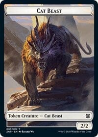 Cat Beast // Copy Double-sided Token [Zendikar Rising Tokens] MTG Single Magic: The Gathering  | Multizone: Comics And Games