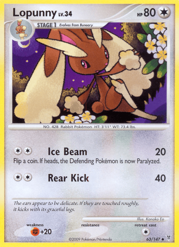 Lopunny (63/147) [Platinum: Supreme Victors] Pokemon Single Pokémon  | Multizone: Comics And Games