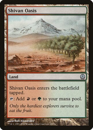 Shivan Oasis [Duel Decks: Phyrexia vs. the Coalition] MTG Single Magic: The Gathering  | Multizone: Comics And Games