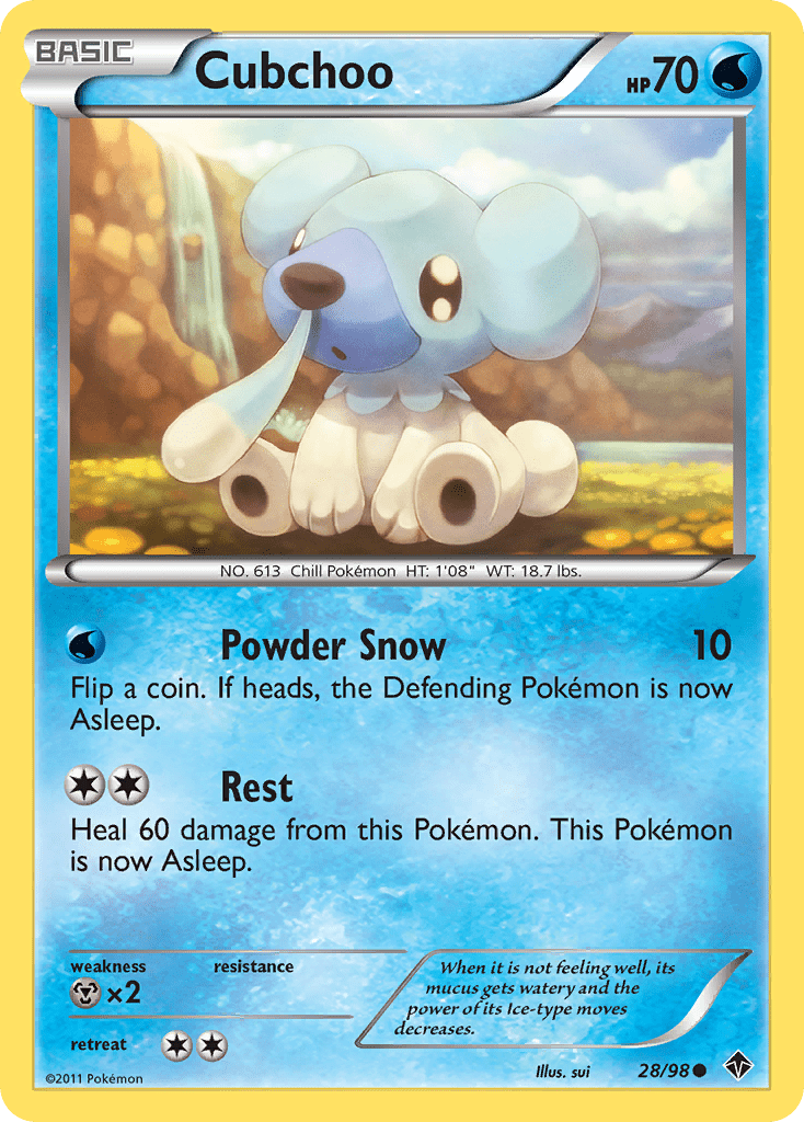 Cubchoo (28/98) [Black & White: Emerging Powers] Pokemon Single Pokémon  | Multizone: Comics And Games