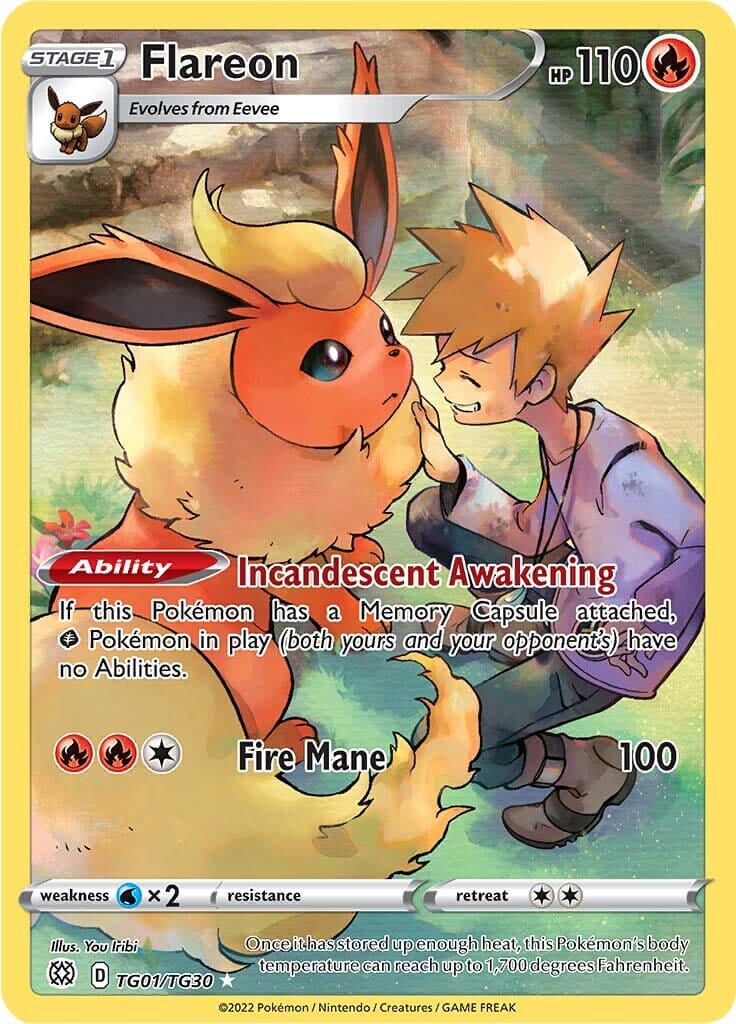 Flareon (TG01/TG30) [Sword & Shield: Brilliant Stars] Pokemon Single Pokémon  | Multizone: Comics And Games