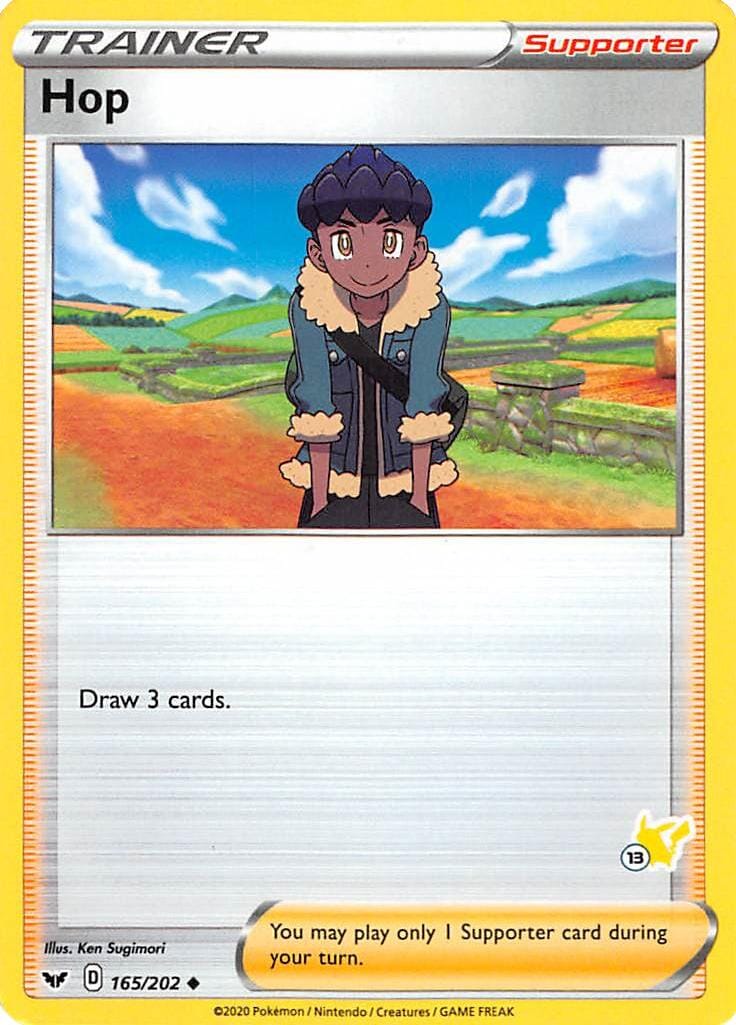 Hop (165/202) (Pikachu Stamp #13) [Battle Academy 2022] Pokemon Single Pokémon  | Multizone: Comics And Games