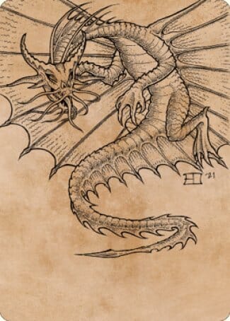 Ancient Gold Dragon Art Card (44) [Commander Legends: Battle for Baldur's Gate Art Series] MTG Single Magic: The Gathering  | Multizone: Comics And Games