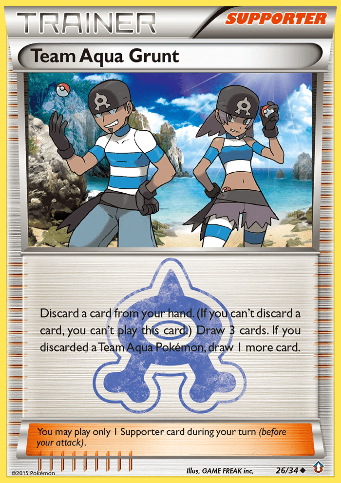 Team Aqua Grunt (26/34) [XY: Double Crisis] Pokemon Single Pokémon  | Multizone: Comics And Games