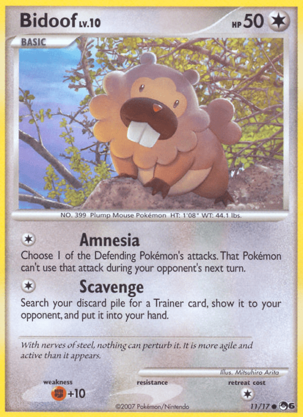 Bidoof (11/17) [POP Series 6] Pokemon Single Pokémon  | Multizone: Comics And Games