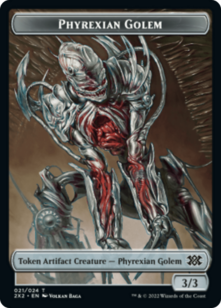 Drake // Phyrexian Golem Double-sided Token [Double Masters 2022 Tokens] MTG Single Magic: The Gathering  | Multizone: Comics And Games
