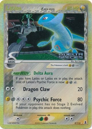 Latios (9/113) (Delta Species) (Stamped) [EX: Delta Species] Pokemon Single Pokémon  | Multizone: Comics And Games