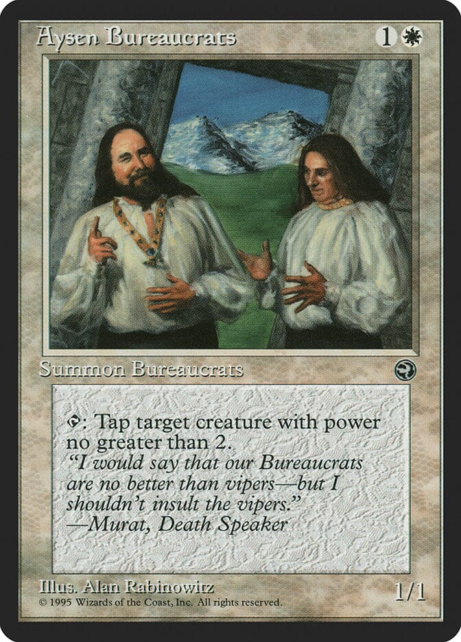 Aysen Bureaucrats (Murat Flavor Text) [Homelands] MTG Single Magic: The Gathering  | Multizone: Comics And Games